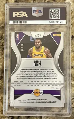 2019-20 Panini Prizm LeBron James Choice Red Prizm /88 #129 PSA 10 Gem Mint - Image 2