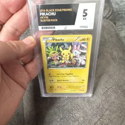 Pikachu Black Star Promo XY95 Holo 2016 Pokemon TCG Ace Grading 5 EX - Image 1