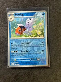Seaking 119/165 Uncommon 151 Pokemon Reverse Holo Near Mint - Image 1