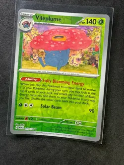 Vileplume 045/165 Rare 151 Pokemon Reverse Holo Near Mint - Image 1