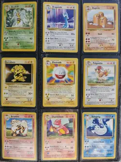 Complete Base Set UK 4th Print Non Holos 17-102 Pokemon Card WOTC TCG 1999 LP-NM - Image 1