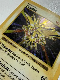 Shadowless Zapdos Holo Rare Base Set Pokemon Card - 16/102 HP - Image 2