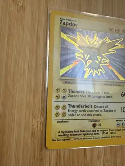 Pokemon TCG Base Set Zapdos Holo Rare Card 16/102 1999 NM - Image 2