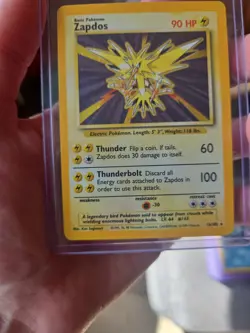Pokemon TCG Zapdos Holo Rare Card Base Set 16/102, 1999 - Image 1