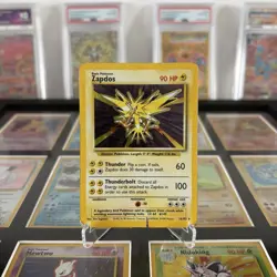 Zapdos 16/102 Base Set Unlimited Holo Rare 1999 Vintage Pokemon Card - Image 2
