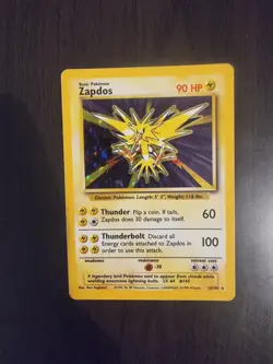 Pokemon TCG Zapdos Base Set Holo Rare Card 16/102 Lp - Image 1
