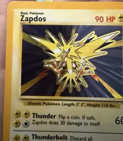 Pokemon TCG Zapdos Holo Rare Card 16/102 Base Set Vintage WOTC - Image 4