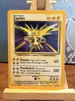 Pokemon TCG Zapdos Holo Rare Card Base Set 16/102 NM/Lp - Image 1