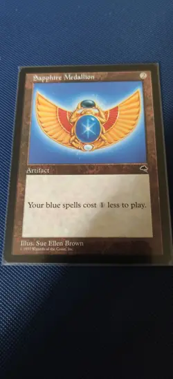 MTG Sapphire Medallion Tempest Regular Rare Nest Nes Near Mint - Image 1