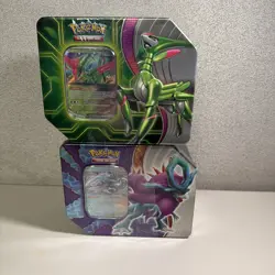 Pokemon Paradox Clash ex Tins Walking Wake Iron Leaves Sealed Set of 2 - Image 1