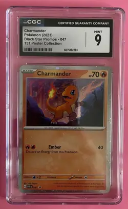 CGC 9 Charmander SVP 047 Scarlet & Violet Promo Cosmos Holo English - Image 1