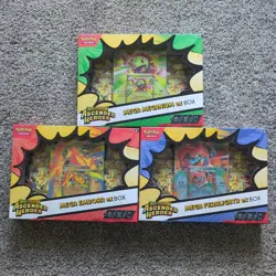 Pokemon TCG Ascended Heroes Mega ex Box Set of 3 - Meganium Emboar Feraligatr - Image 1