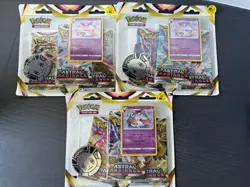 3x Pokemon TCG Sword & Shield Astral Radiance Triple Blister - Sylveon - Image 1