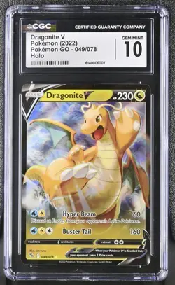 2022 Pokemon Go Dragonite V 049/078 Holo CGC 10 GEM MINT - Image 1