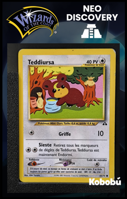 Carte Pokemon Teddiursa 65/75 Edition 2 Ed 2 Neo Discovery Wizards FR 6 - Image 1