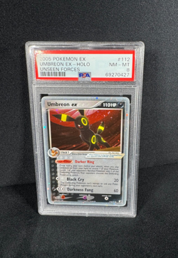 Pokemon Umbreon EX HOLO Rare 2005 Unseen Forces #112 NM/MT PSA 8 - Image 1