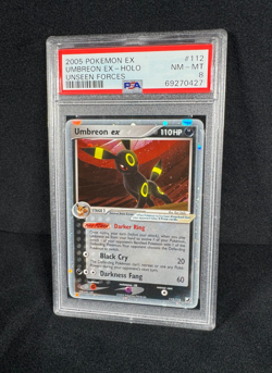Pokemon Umbreon EX HOLO Rare 2005 Unseen Forces #112 NM/MT PSA 8 - Image 2