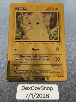 Pikachu (Celebrations Metal Card) 058/102 - 25th Anniversary UPC POKEMON TCG - Image 1
