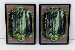 Forest Full Art Land Lot Of 2 - Magic The Gathering MTG - Unglued! - Image 1