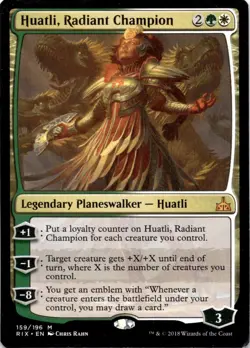 Huatli, Radiant Champion RIX 159 Mythic Rivals of Ixalan Magic: The Gathering LP - Image 1