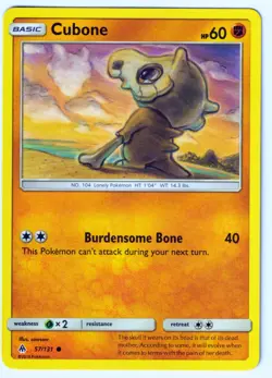 Cubone Common SM - Forbidden Light 57/131 NM Pokemon TCG - Image 1