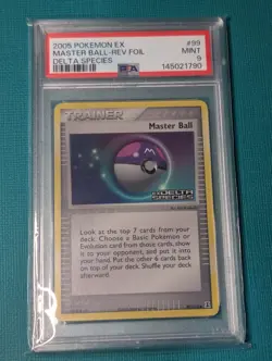 Pokemon TCG Delta Species Master Ball 99/113 Reverse Holo English 2005 PSA 9 - Image 1