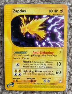 Pokemon 2002 Rare (Non-holo) Aquapolis Zapdos (44/147) Excellent Condition - Image 1