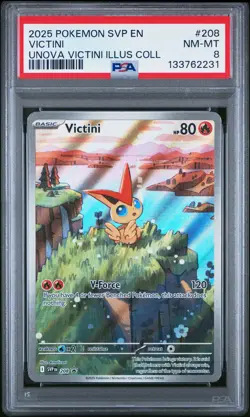 Victini 208 Unova Illustration Collection Sv Black Star Promo Pokemon PSA 8 - Image 1