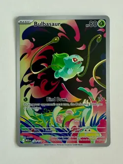 Pokemon TCG Bulbasaur 133/132 ME01 Mega Evolution Holo Near Mint - Image 1