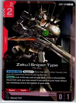Zaku I Sniper Type GD01-048 Newtype Rising - Gundam Card Game - NM - Image 1