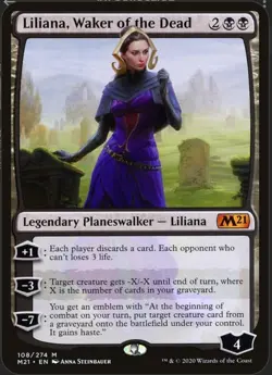 Magic The Gathering, Liliana, Waker of the Dead, Core Set 2021, Regular - Image 1