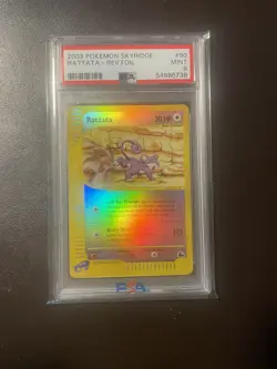 PSA 9 Rattata Reverse Holo - 90/144 - Skyridge - Pokemon - Read Description - Image 1