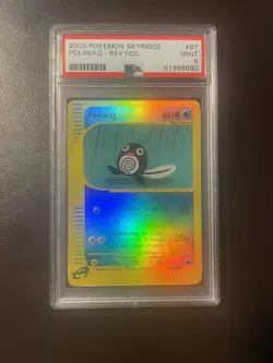 PSA 9 Poliwag Reverse Holo - 87/144 - Skyridge - Pokemon - Read Description - Image 1