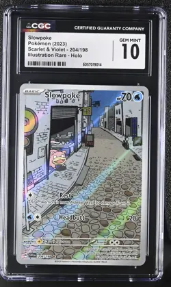 2023 POKEMON SVI EN-SCARLET & VIOLET ILLUSTRATION RARE SLOWPOKE 204 CGC 10 - Image 1