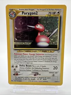 Pokemon Neo Revelation Unlimited Porygon2 12/64 Holo LP - Image 1