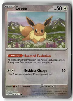 Eevee (Poke Ball Pattern) 074/131 Holo Common Prismatic Evolutions Pokemon NM - Image 1