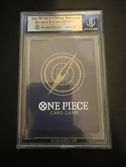 MONKEY.D.LUFFY 2023 ONE PIECE PARAMOUNT WAR SR #OP02-062 BGS 10 - Image 2