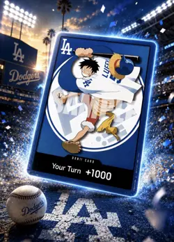 One Piece x Los Angeles Dodgers Luffy Card SGA 7/2/26 Limited Edition 2026 RARE! - Image 1