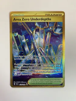 Pokemon TCG Stellar Crown #174/142 Area Zero Underdepths Hyper Rare, Gold - Image 1