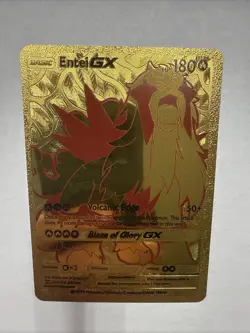 Pokemon Entei GX GOLD DISPLAY Card - Image 1
