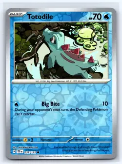 Totodile 039/162 Common Temporal Forces Pokemon Reverse Holo Lightly Played - Image 1