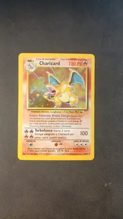 Pokemon (ALTERED/RE-BACKED) Charizard Set Base Carte 4/102 ITA Holo Foil Rare - Image 1
