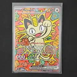 Pokemon TCG Perfect Order Meowth EX Special Illustration Rare Holo 121/088 - Image 1