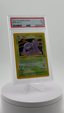 1999 POKEMON FOSSIL #13 MUK-HOLO PSA EX 5 - Image 2
