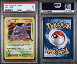 1999 POKEMON FOSSIL #13 MUK-HOLO PSA EX 5 - Image 4
