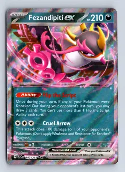 Fezandipiti ex 142/217 Double Rare Ascended Heroes Pokemon NM/M - Image 1