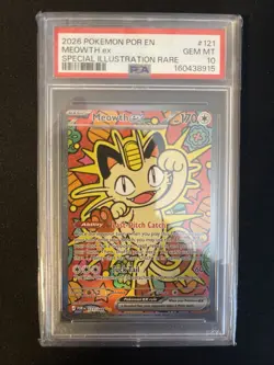 Meowth ex • PSA 10 • Pokemon TCG • 121/088 • SIR • Perfect Order • GEM MT - Image 1