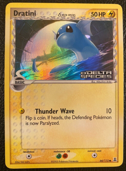 Pokemon TCG - Dratini 66/113 EX Delta Species (2005) Reverse Holo Stamp - LP - Image 1