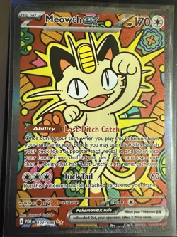 Pokemon Meowth ex 121/088 Special Illustration Rare SIR Perfect Order - Image 1