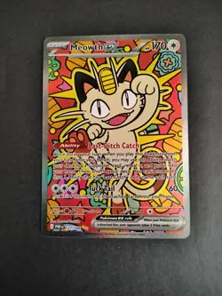 Pokemon Meowth ex 121/088 Special Illustration Rare SIR Perfect Order NM - Image 1